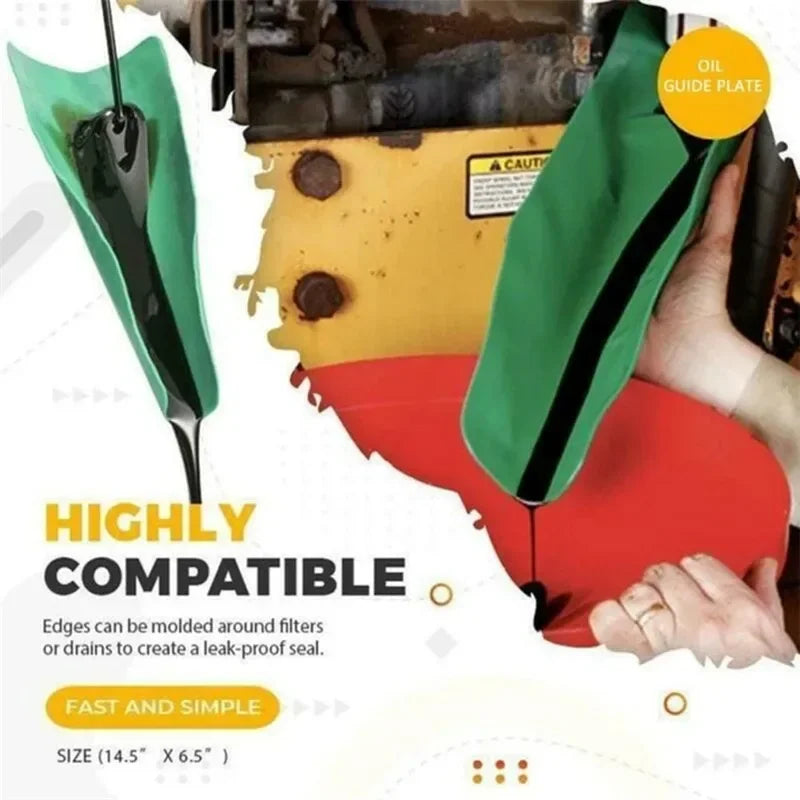 Flexible Draining Tool Foldable Car Funnel Oil Guide Plate Motorcycle Auto Engine Oil Gasoline Filling Tools Accessories