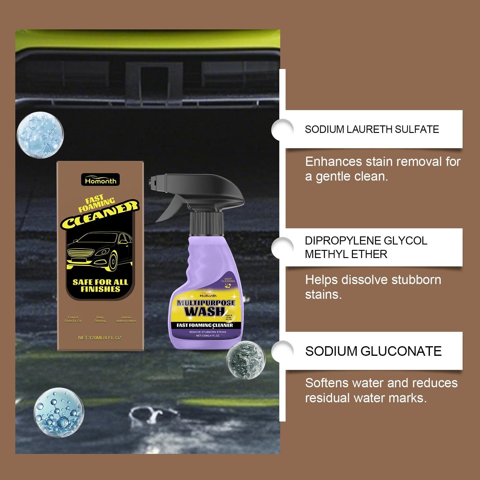 Multipurpose Cleaning Spray Car Glass Oil Film Remover Clean Stains Oil Films For Car Body Vehicle Rearview Mirror Windshield