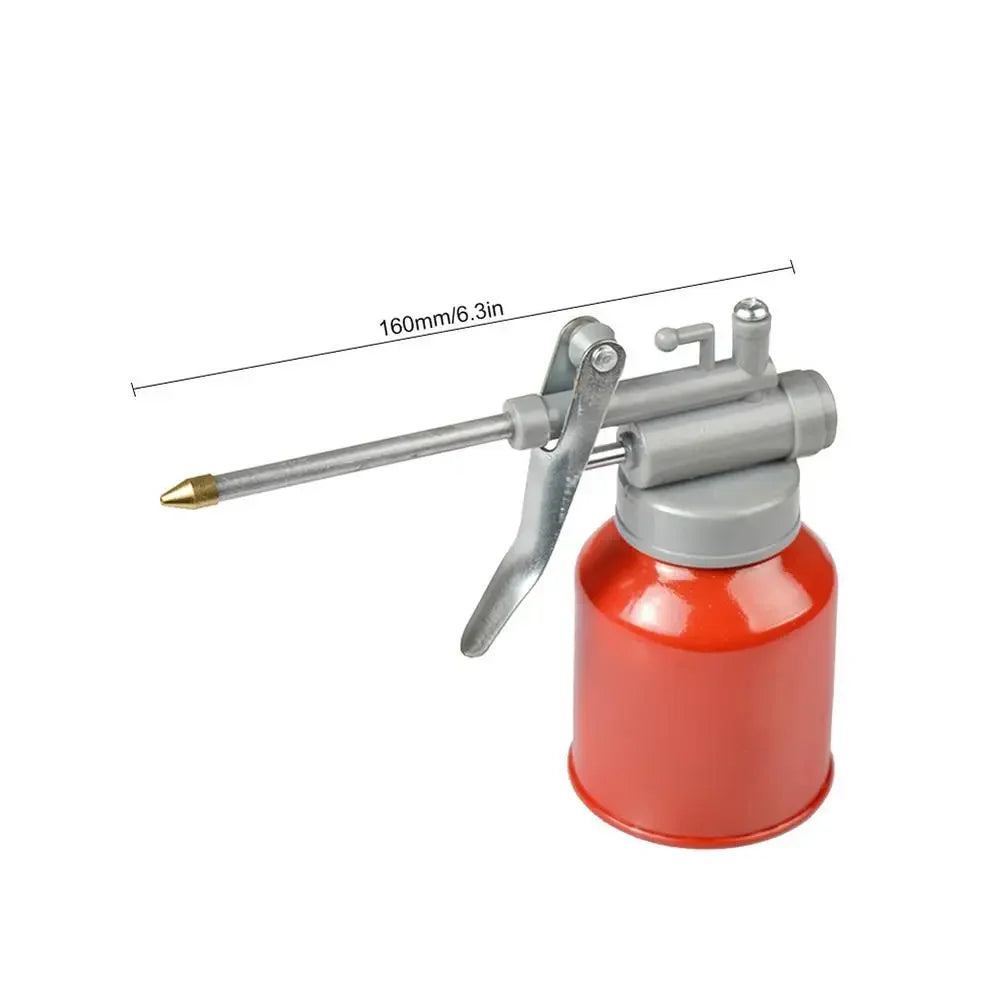 High-Pressure Oil Can Spout Thumb Pump Grease Gun with Copper Nozzle Repair Tool Mini Canister 250ml for Car Maintenance