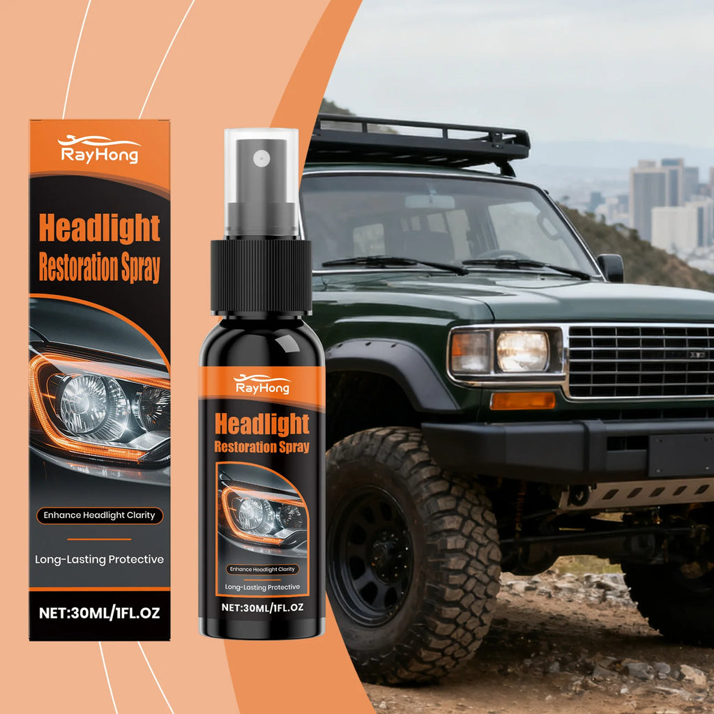 30ml Headlight Restoration Spray Coating Improves Clarity and Light Output for Plastic Headlamp Lenses Car Maintenance Tools