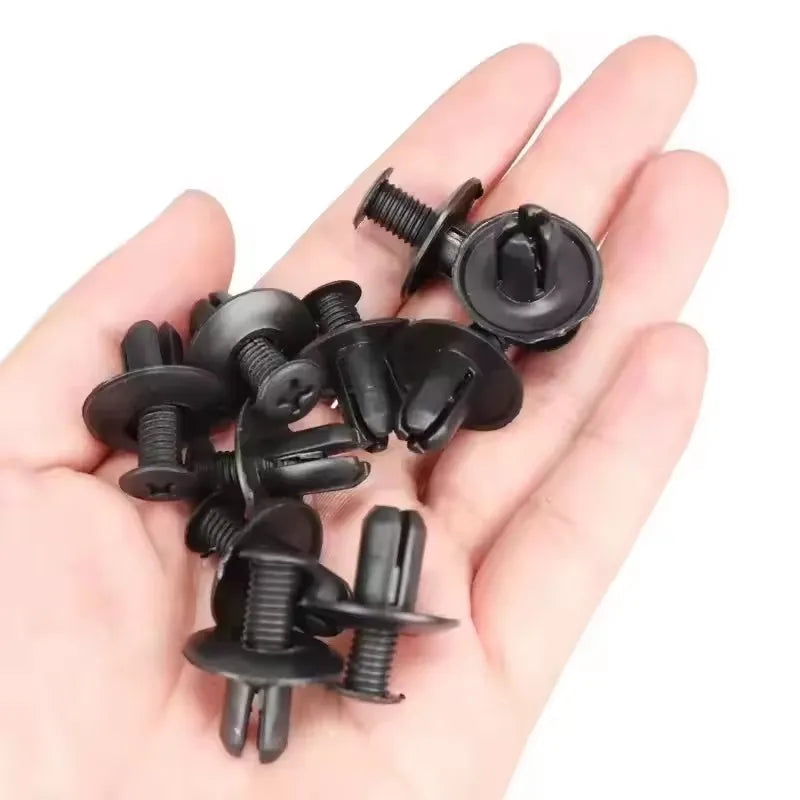 8mm Plastic Rivets Fasteners Screw Car Fender Bumper Screws Clips Rivets Auto 8mm Hole Plastic Push Pin Clip Car Accessories