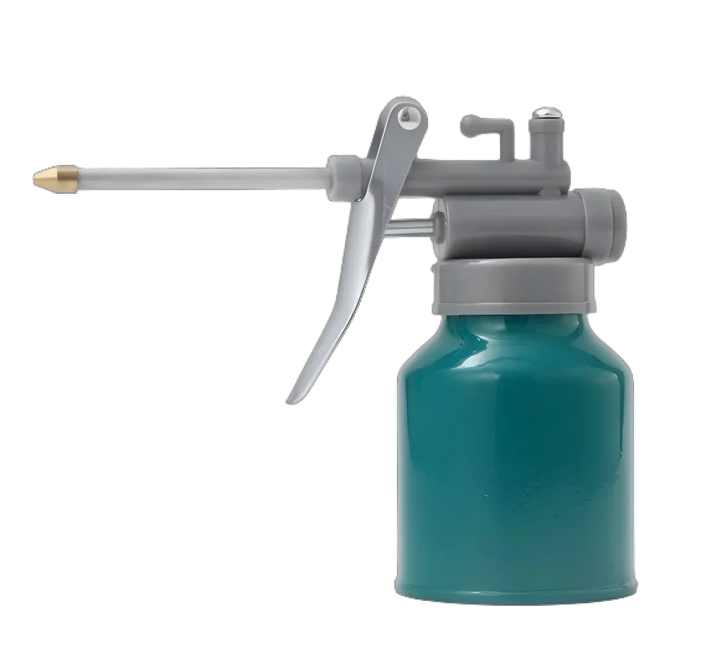 High-Pressure Oil Can Spout Thumb Pump Grease Gun with Copper Nozzle Repair Tool Mini Canister 250ml for Car Maintenance