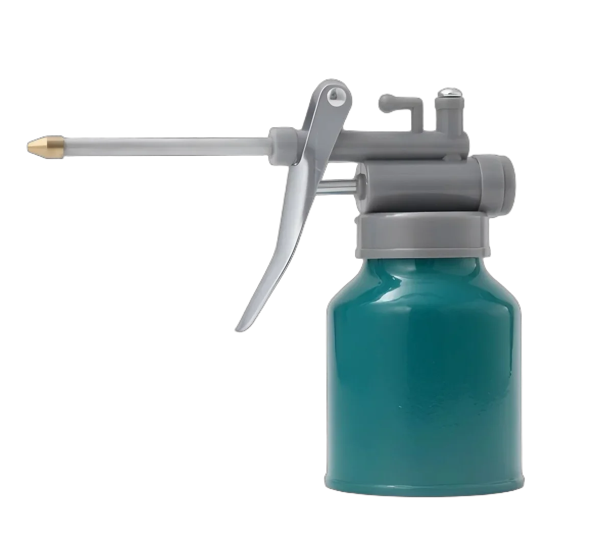 High-Pressure Oil Can Spout Thumb Pump Grease Gun with Copper Nozzle Repair Tool Mini Canister 250ml for Car Maintenance