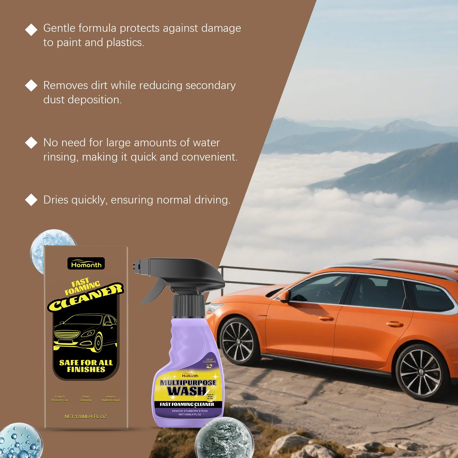 Multipurpose Cleaning Spray Car Glass Oil Film Remover Clean Stains Oil Films For Car Body Vehicle Rearview Mirror Windshield