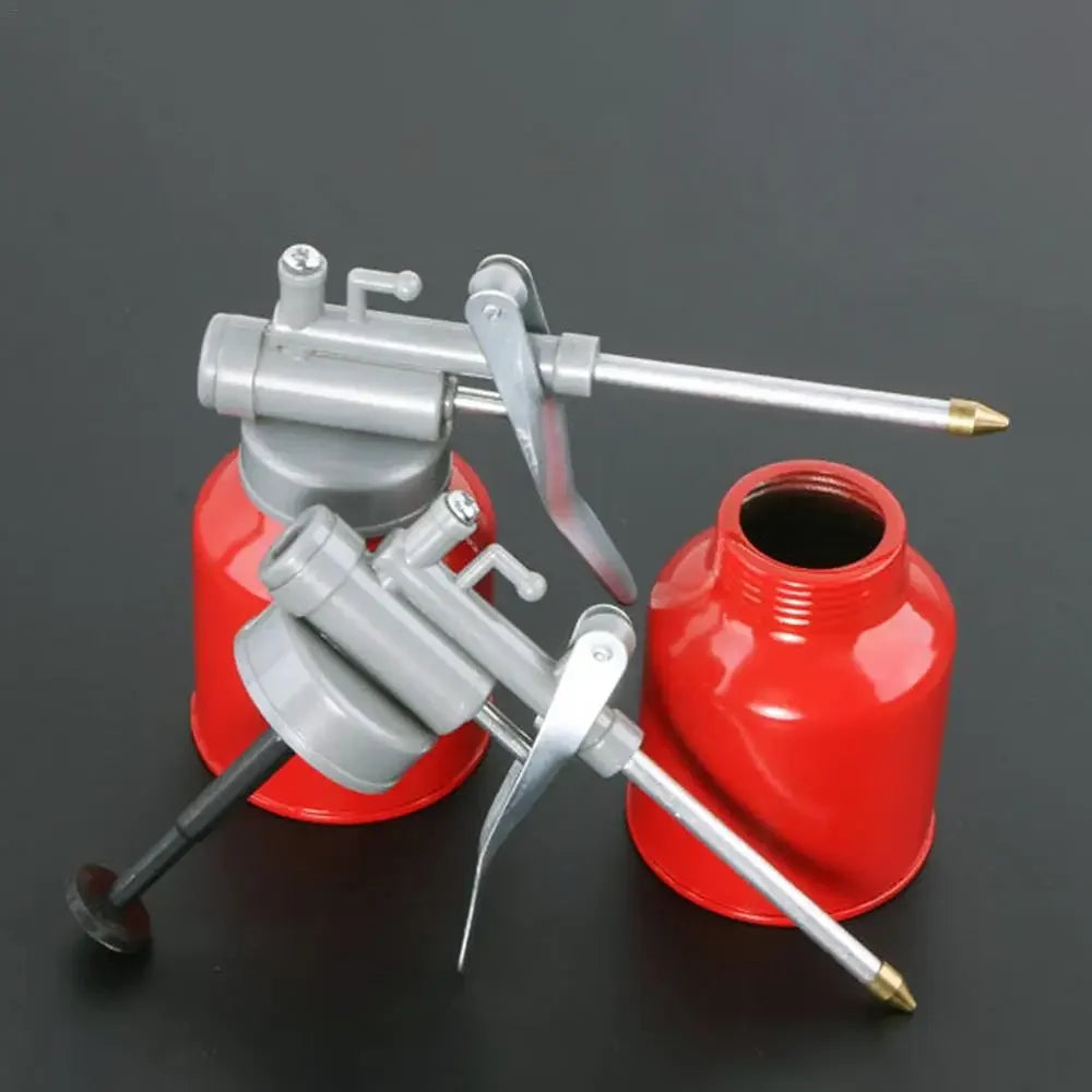 High-Pressure Oil Can Spout Thumb Pump Grease Gun with Copper Nozzle Repair Tool Mini Canister 250ml for Car Maintenance