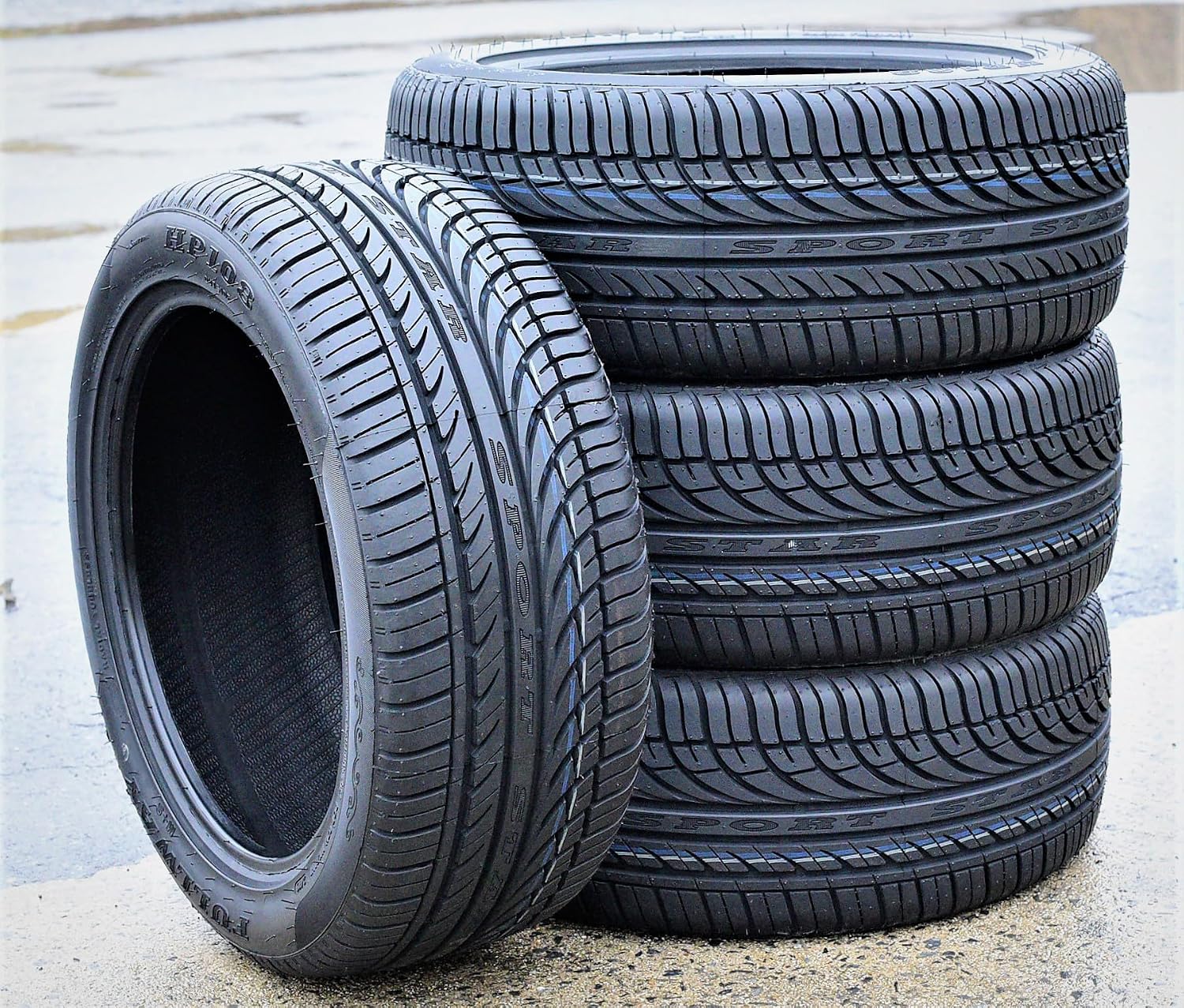 Set of 4 (FOUR) Fullway HP108 All-Season Passenger Car Performance Radial Tires-205/55R16 205/55/16 205/55-16 91V Load Range SL 4-Ply BSW Black Side Wall UTQG 380AA