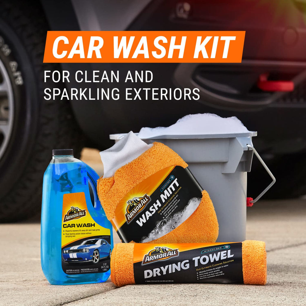 Armor All Cleaning Kit, Car Wash Soap, Wash Mitt & Microfiber Towel | Armor All Cleaning Kit, Car Wash Soap, Wash Mitt & Microfiber Towel