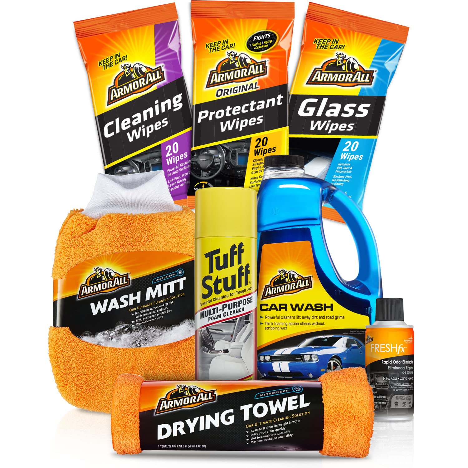Armor All Cleaning Kit, Car Wash Soap, Wash Mitt & Microfiber Towel | Armor All Cleaning Kit, Car Wash Soap, Wash Mitt & Microfiber Towel