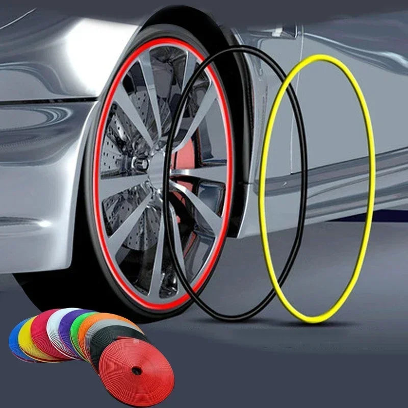 4M/8M Car Wheel Sticker Tire Protector Wheel Edge Protector Car Rim Protector Car Rim Styling Glossy Matte Auto Accessories